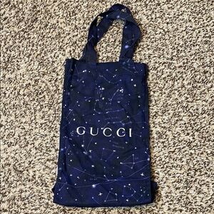 Gucci Blue and White Starry Tote Bag